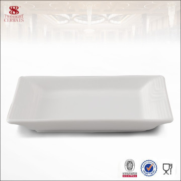 white Ceramic Square dish for logo printing